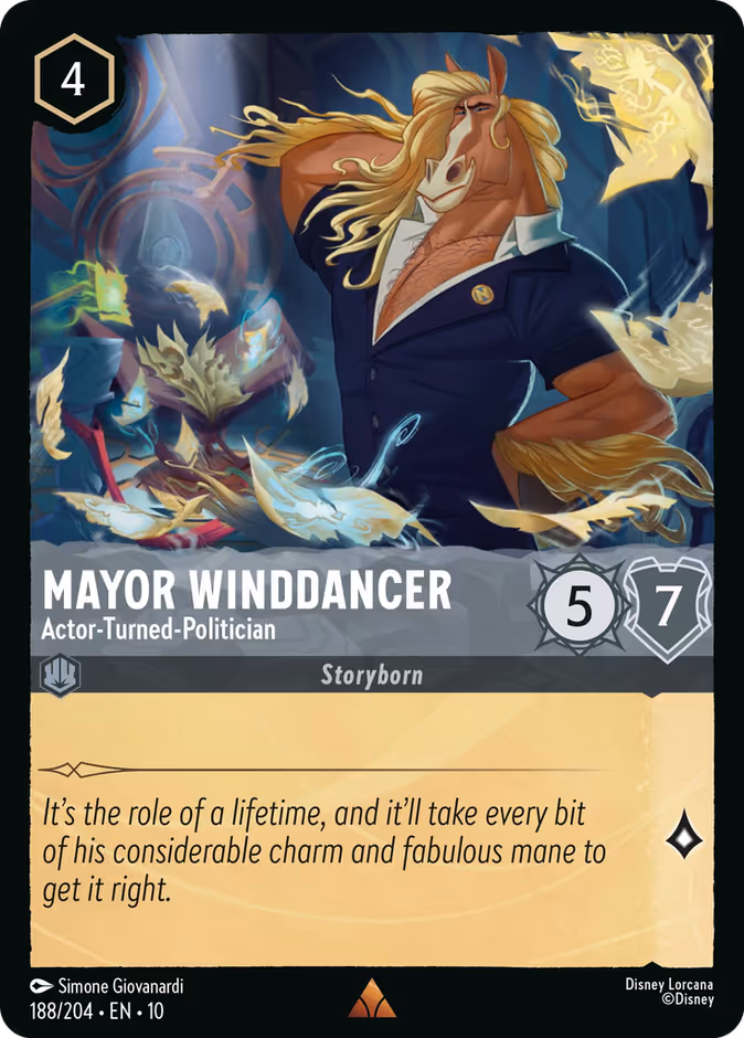 Mayor Winddancer - Actor-Turned-Politician 10-188 Lorcana card