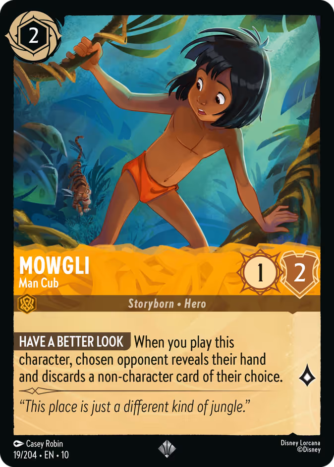 Mowgli - Man Cub 10-19 Lorcana card