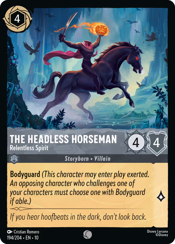 The Headless Horseman - Relentless Spirit 10-194 Lorcana card