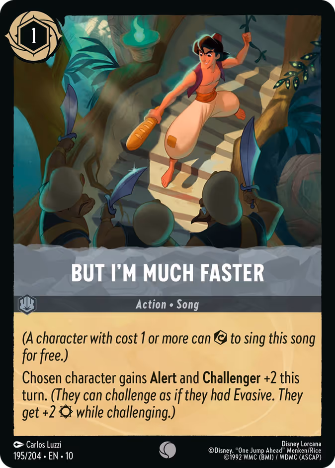 But I'm Much Faster 10-195 Lorcana card