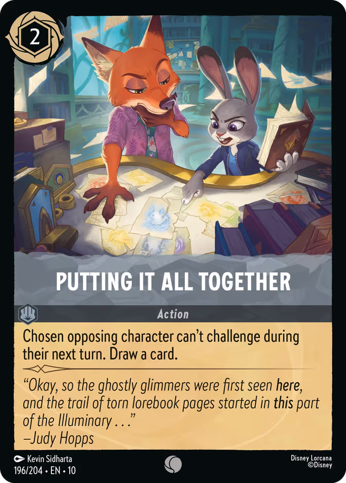 Putting It All Together 10-196 Lorcana card