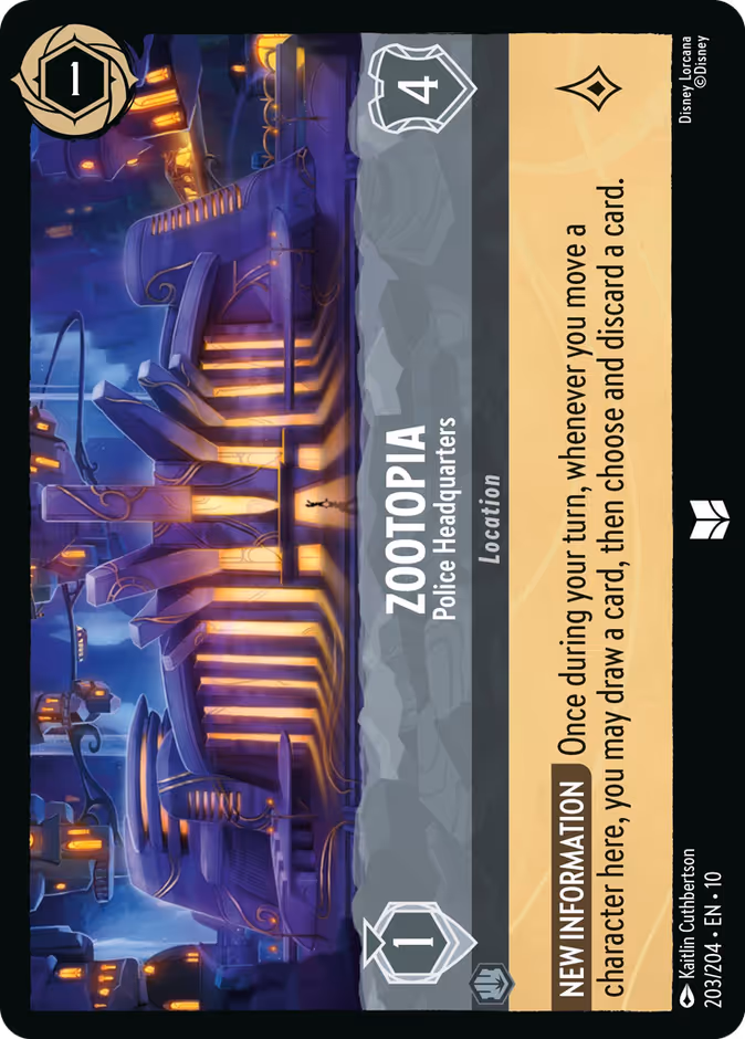 Zootopia - Police Headquarters 10-203 Lorcana card