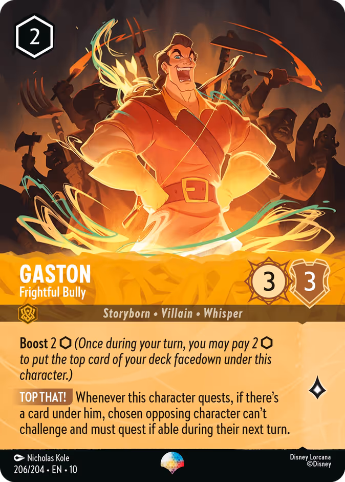Gaston - Frightful Bully 10-206 Lorcana card