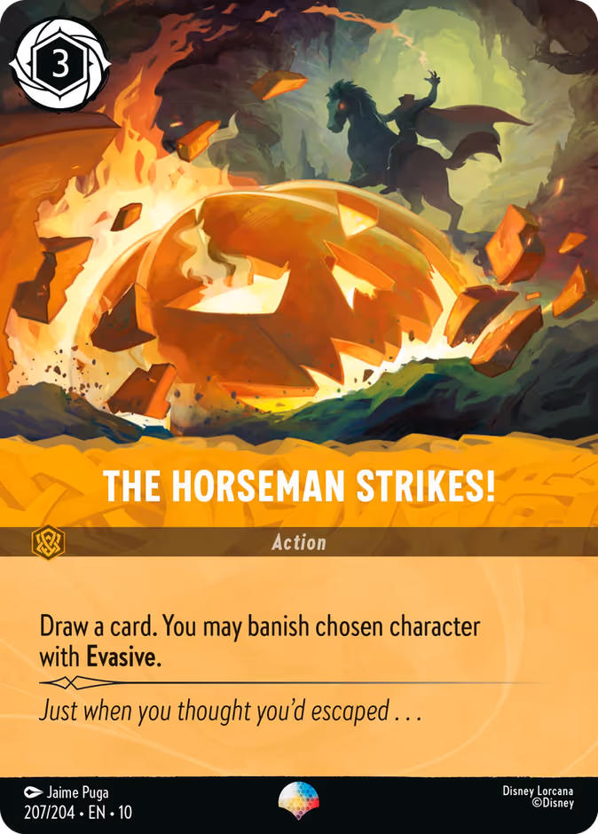The Horseman Strikes! 10-207 Lorcana card