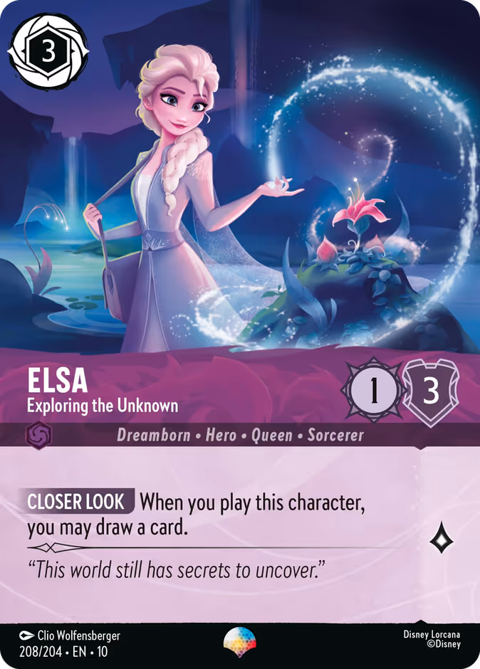 Elsa - Exploring the Unknown 10-208 Lorcana card