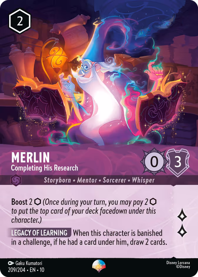 Merlin - Completing His Research 10-209 Lorcana card
