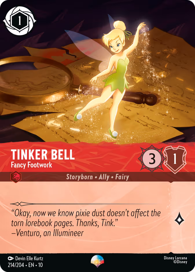 Tinker Bell - Fancy Footwork 10-214 Lorcana card