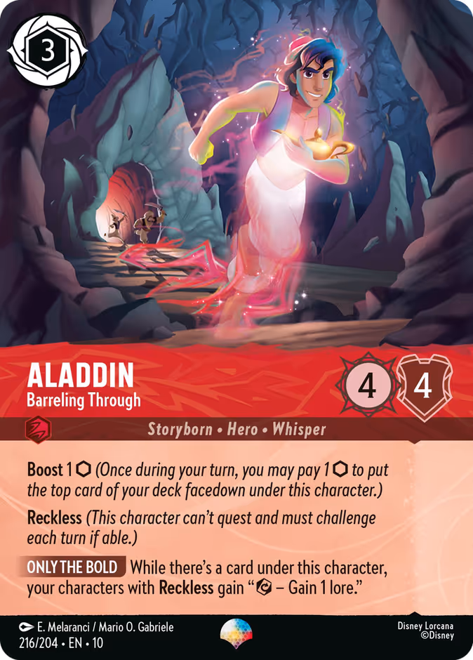 Aladdin - Barreling Through 10-216 Lorcana card