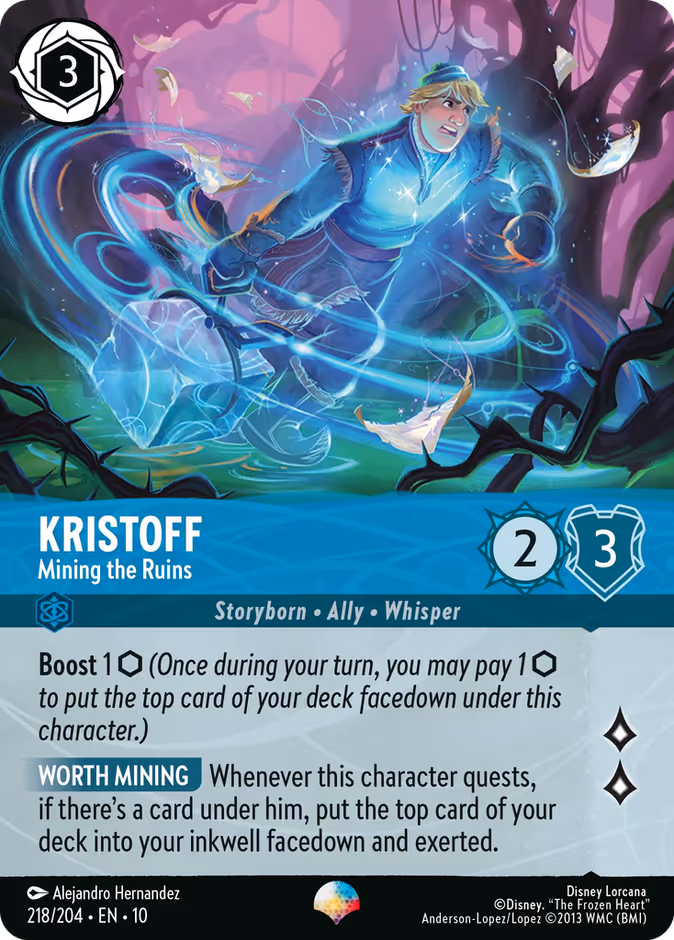 Kristoff - Mining the Ruins 10-218 Lorcana card