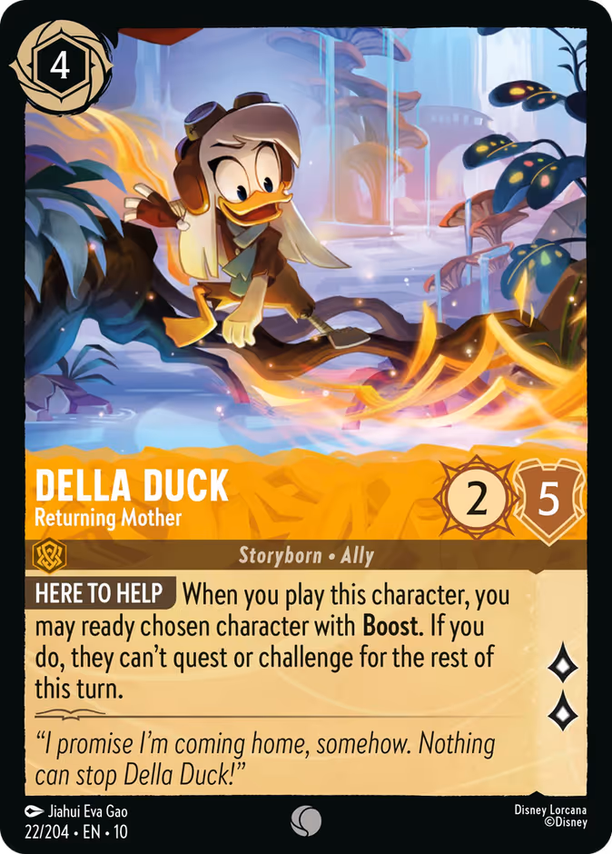 Della Duck - Returning Mother 10-22 Lorcana card