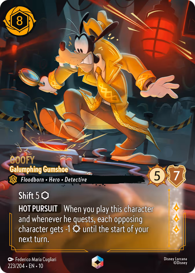 Goofy - Galumphing Gumshoe 10-223 Lorcana card