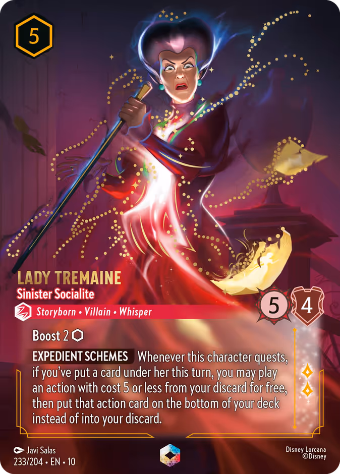 Lady Tremaine - Sinister Socialite 10-233 Lorcana card