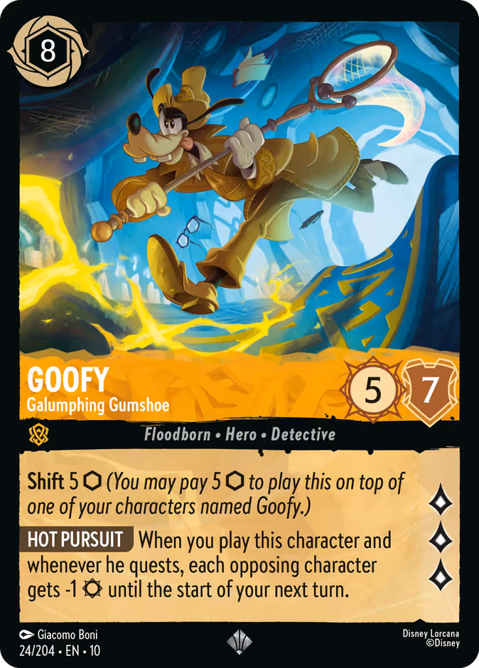 Goofy - Galumphing Gumshoe 10-24 Lorcana card