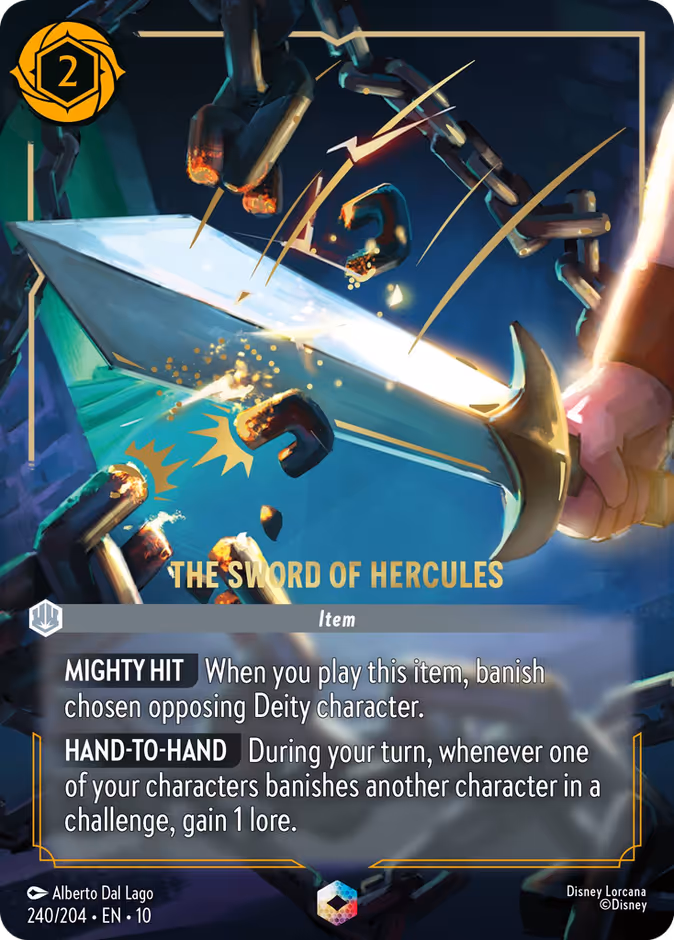The Sword of Hercules 10-240 Lorcana card