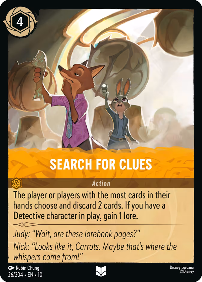 Search for Clues 10-26 Lorcana card