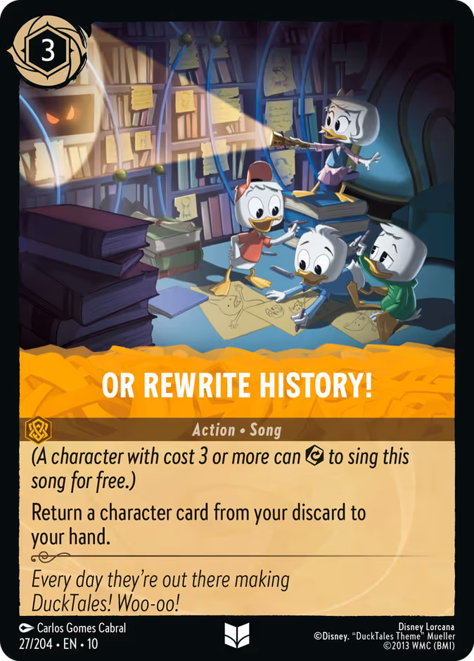 Or Rewrite History! 10-27 Lorcana card
