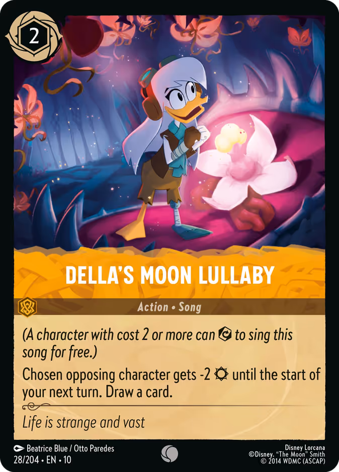 Della's Moon Lullaby 10-28 Lorcana card