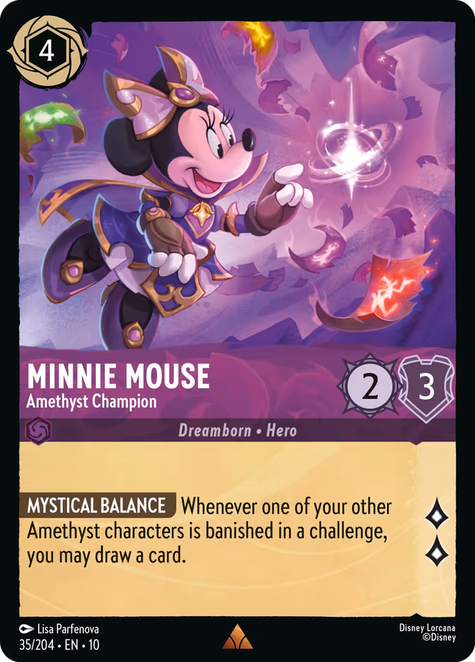 Minnie Mouse - Amethyst Champion 10-35 Lorcana card