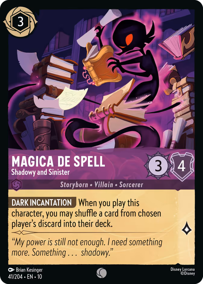 Magica De Spell - Shadowy and Sinister 10-41 Lorcana card