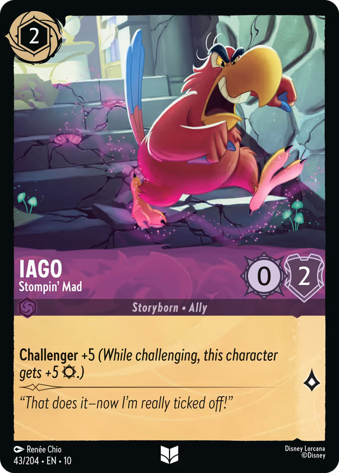 Iago - Stompin' Mad 10-43 Lorcana card