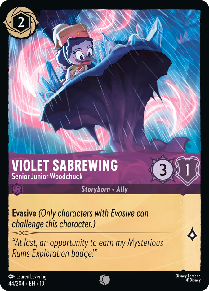 Violet Sabrewing - Senior Junior Woodchuck 10-44 Lorcana card