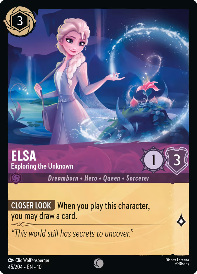 Elsa - Exploring the Unknown 10-45 Lorcana card