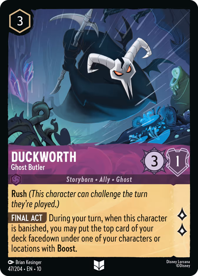Duckworth - Ghost Butler 10-47 Lorcana card