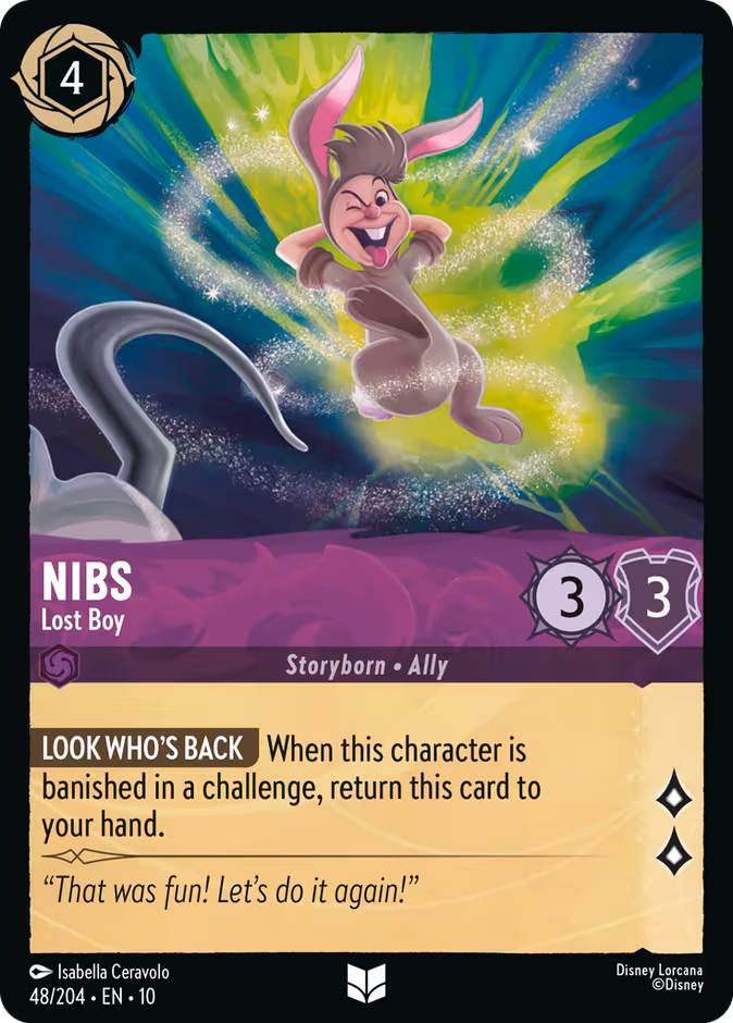 Nibs - Lost Boy 10-48 Lorcana card