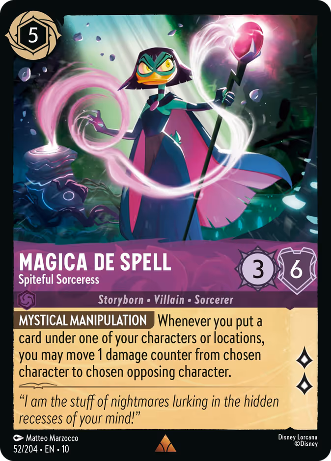 Magica De Spell - Spiteful Sorceress 10-52 Lorcana card