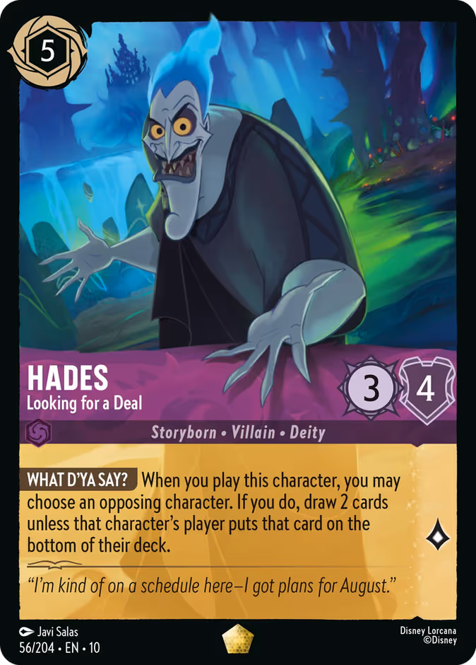 Hades - Looking for a Deal 10-56 Lorcana card