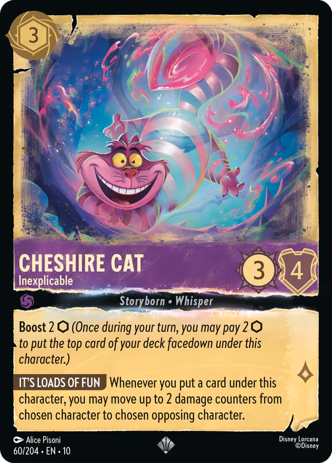 Cheshire Cat - Inexplicable 10-60 Lorcana card