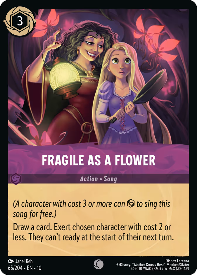 Fragile as a Flower 10-65 Lorcana card
