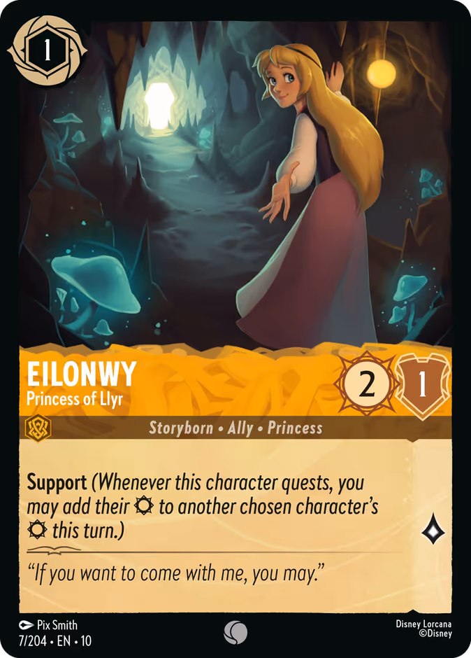 Eilonwy - Princess of Llyr 10-7 Lorcana card