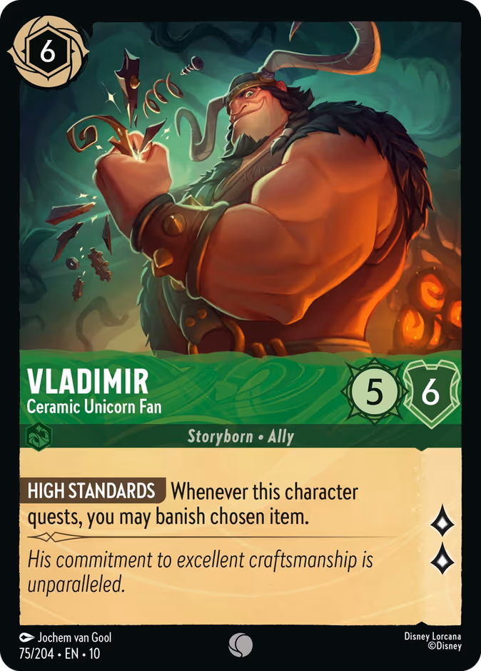 Vladimir - Ceramic Unicorn Fan 10-75 Lorcana card
