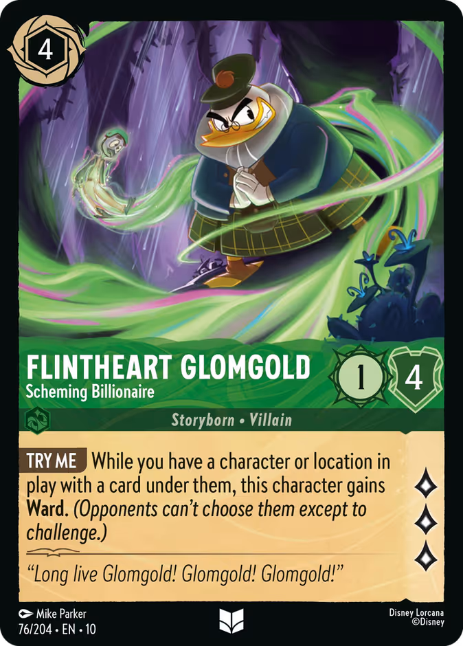 Flintheart Glomgold - Scheming Billionaire 10-76 Lorcana card