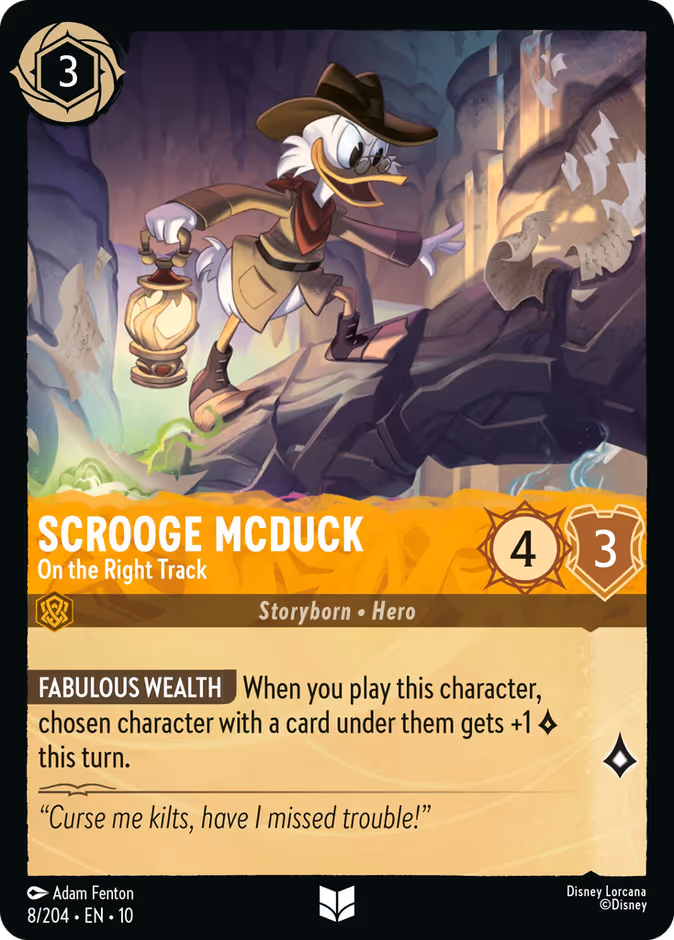 Scrooge McDuck - On the Right Track 10-8 Lorcana card