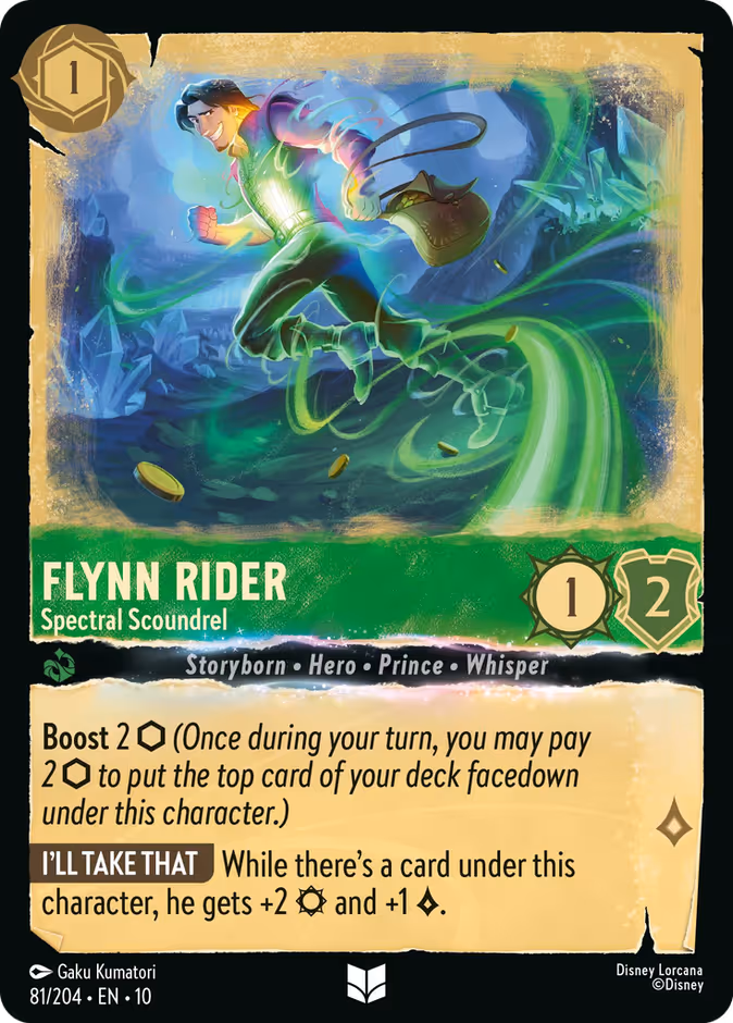 Flynn Rider - Spectral Scoundrel 10-81 Lorcana card