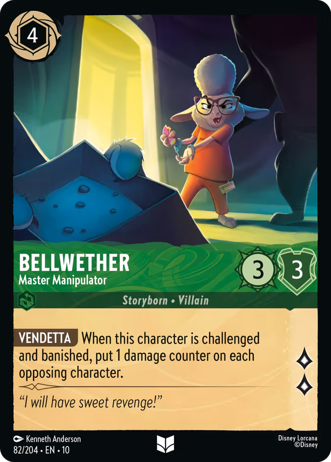 Bellwether - Master Manipulator 10-82 Lorcana card