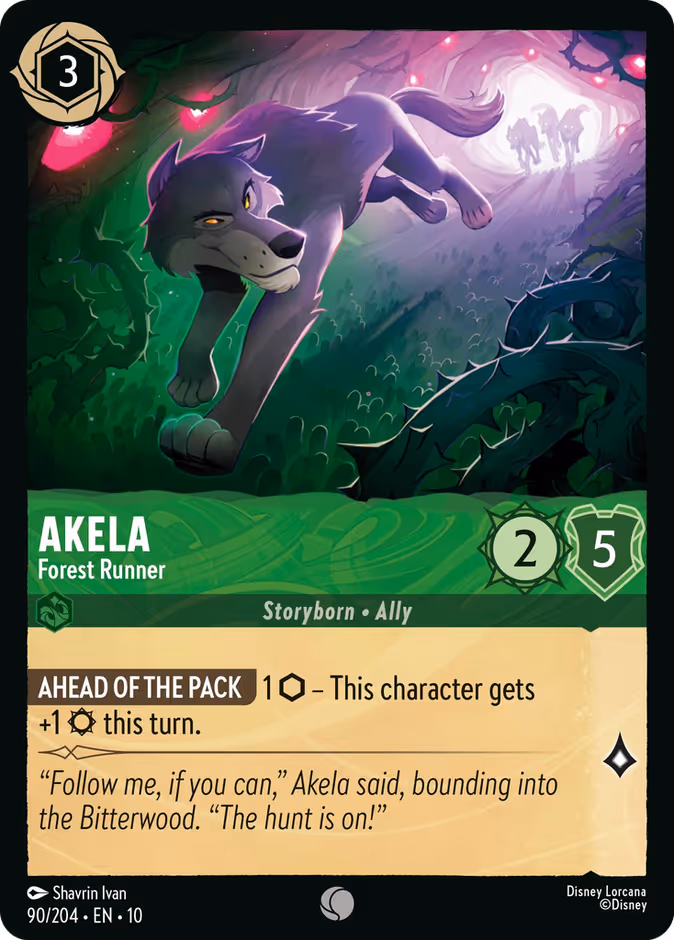 Akela - Forest Runner 10-90 Lorcana card