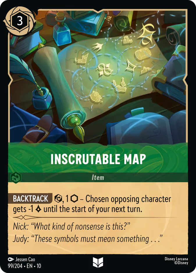 Inscrutable Map 10-99 Lorcana card