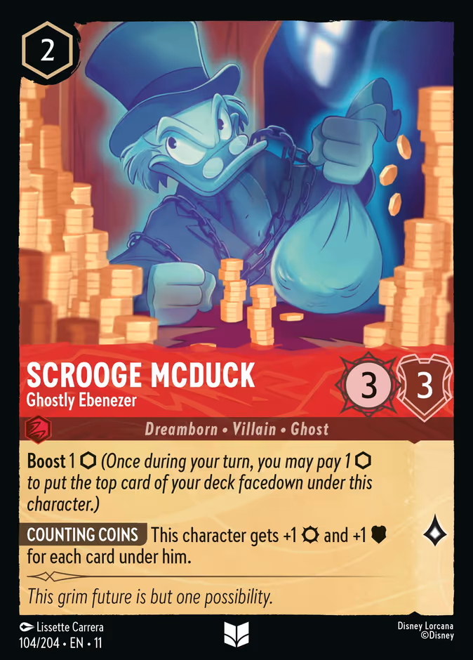 Scrooge McDuck - Ghostly Ebenezer 11-104 Lorcana card