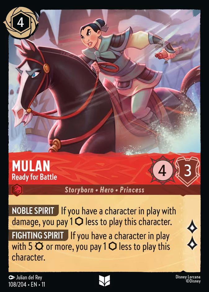 Mulan - Ready for Battle 11-108 Lorcana card