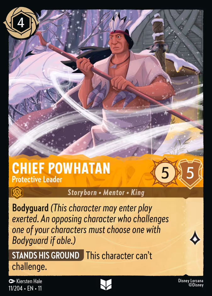Chief Powhatan - Protective Leader 11-11 Lorcana card