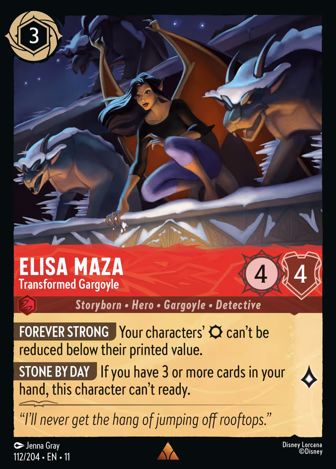 Elisa Maza - Transformed Gargoyle 11-112 Lorcana card
