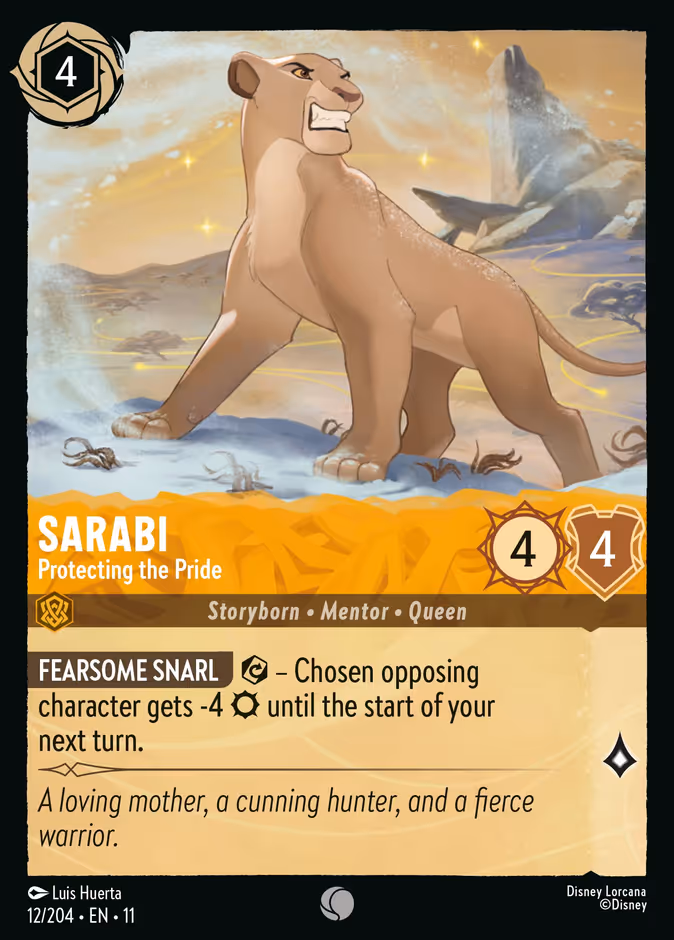 Sarabi - Protecting the Pride 11-12 Lorcana card