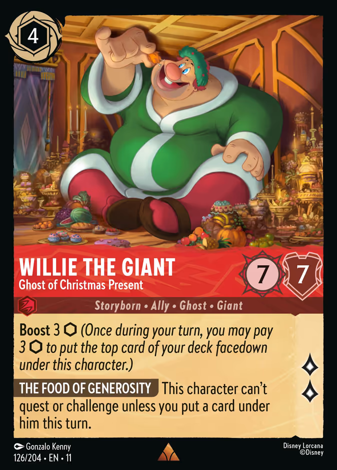 Willie the Giant - Ghost of Christmas Present 11-126 Lorcana card