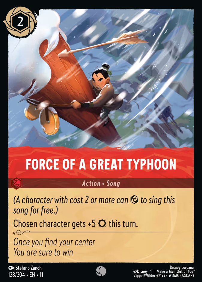 Force of a Great Typhoon 11-128 Lorcana card