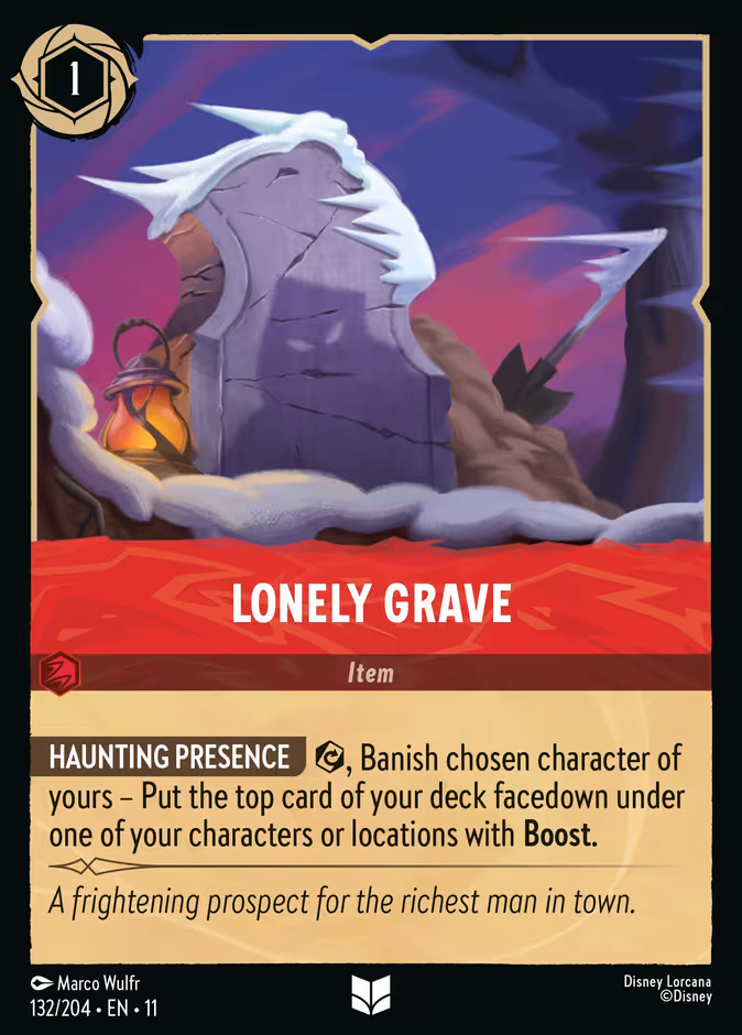 Lonely Grave 11-132 Lorcana card