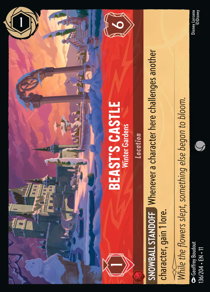 Beast's Castle - Winter Gardens 11-136 Lorcana card