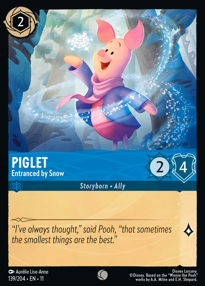 Piglet - Entranced by Snow 11-139 Lorcana card